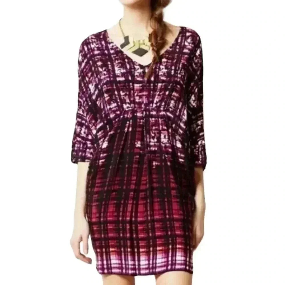Anthropologie by  MAEVE Pink Petal palette Tunic Coccoon dress size XS
